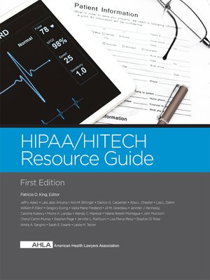 cover image of HIPAA/HITECH Resource Guide (AHLA Members)